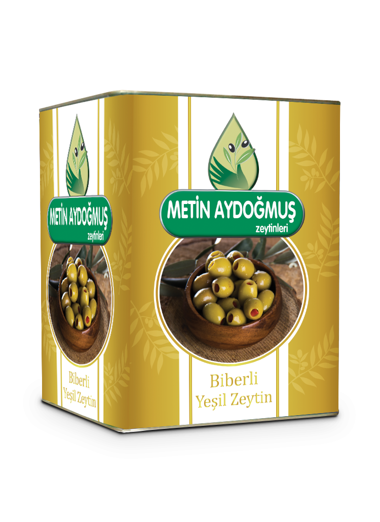 Metin Aydoğmuş Kırmızı Biber Dolgulu Yeşil Zeytin 10 Kg