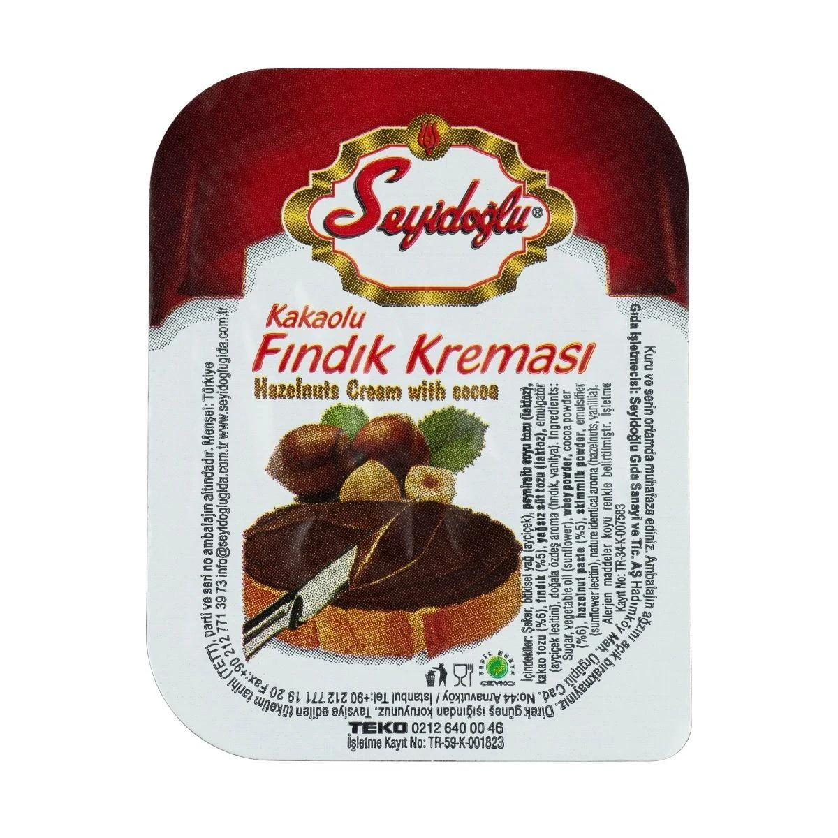 Seyidoğlu Kakaolu Fındık Kreması 20 GR*100 Adet