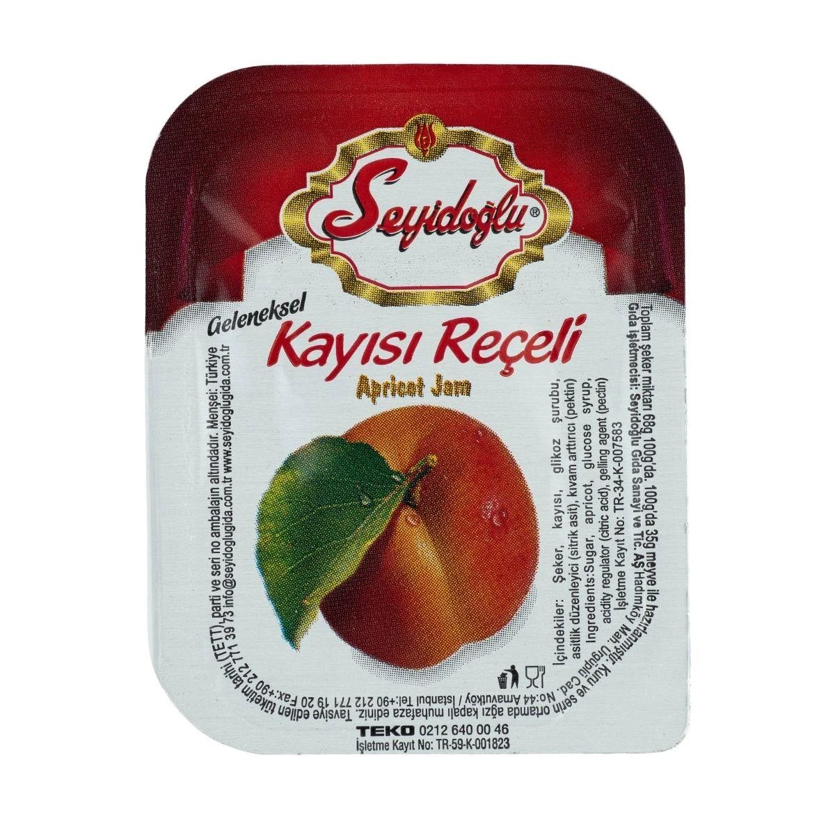 Seyidoğlu Kayısı Reçeli 15 GR*100 Adet