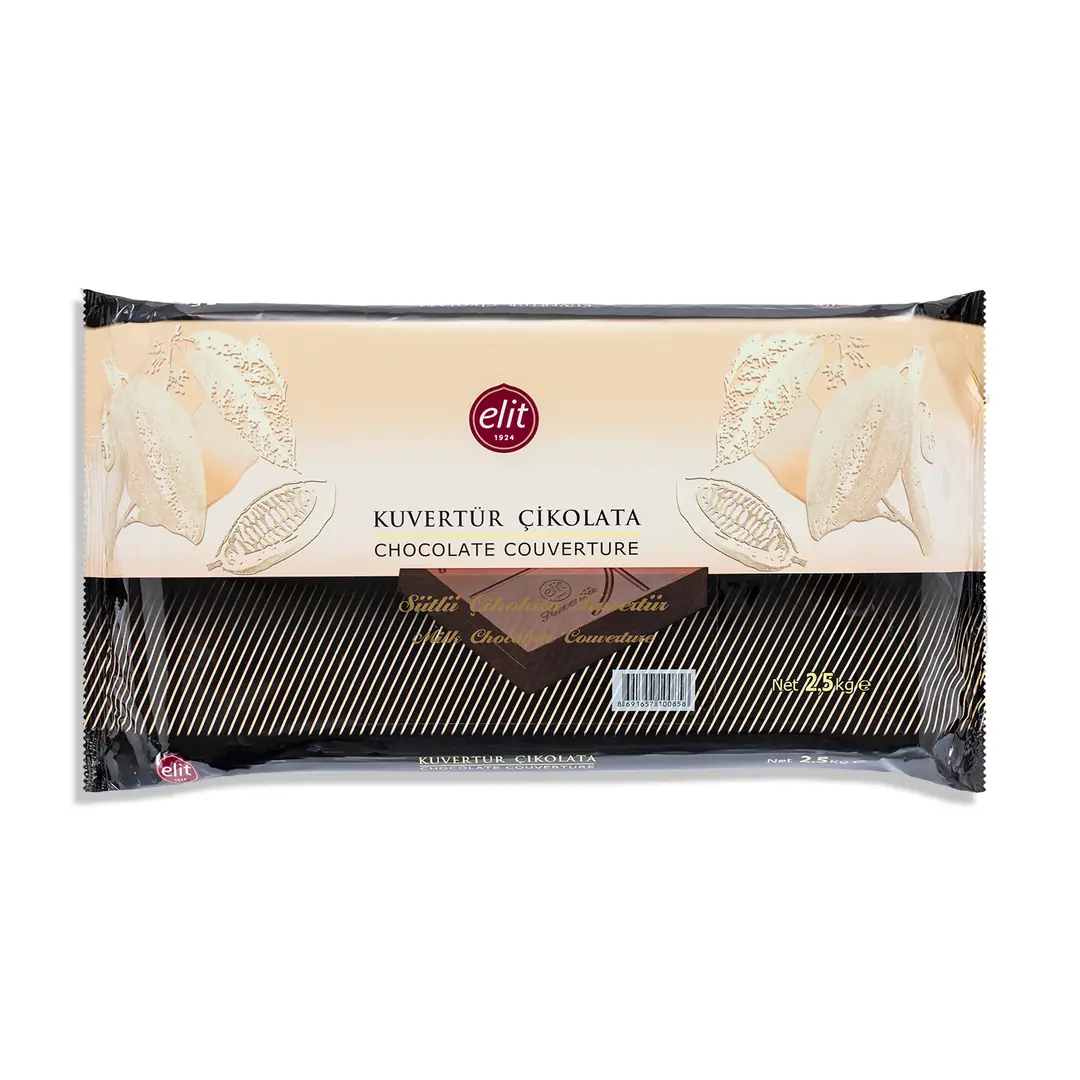Elit Sütlü Kuvertür Çikolata 2,5 Kg