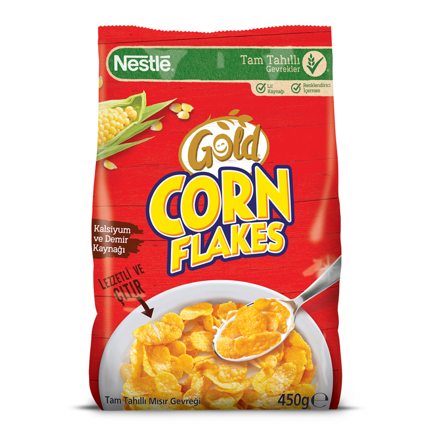 Nestle Gold Corn Flakes Tam Tahıl Mısır Gevreği 450 Gr*12 Adet
