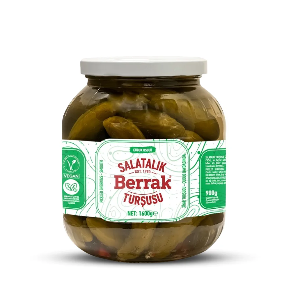 Berrak Çubuk Usulü Kornişon Turşu 1700 Ml